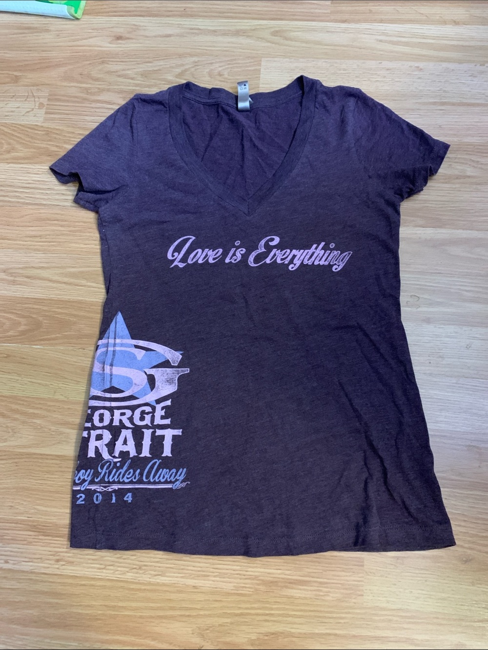Love Is Everything V-Neck Graphic Tee - Women's Purple by Unbranded